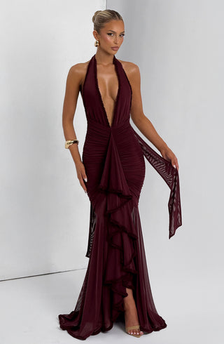 Janessa Maxi Dress - Cherry Lacquer - glavon