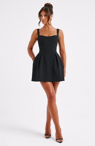 Janiyah Mini Dress - Black - glavon