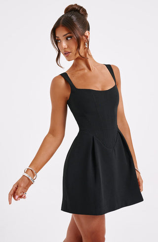Janiyah Mini Dress - Black - glavon