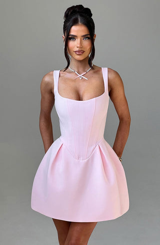 Janiyah Mini Dress - Blush - glavon