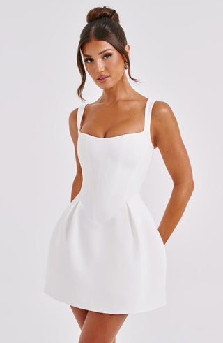 Janiyah Mini Dress - Ivory - glavon