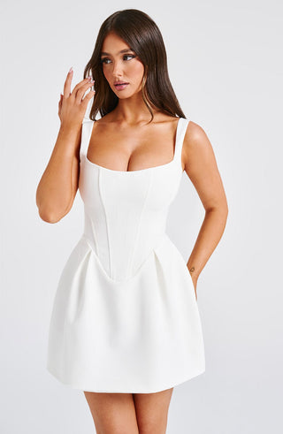 Janiyah Mini Dress - Ivory - glavon
