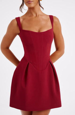 Janiyah Mini Dress - Wine - glavon