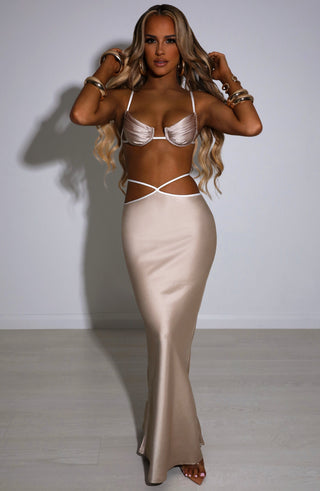 Jasmyn Maxi Skirt - Champagne - glavon