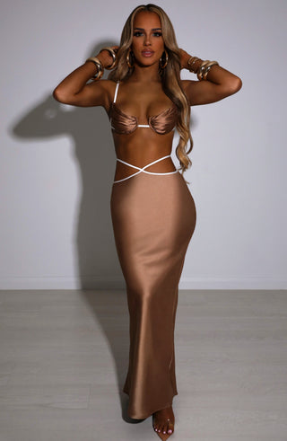 Jasmyn Maxi Skirt - Mocha - glavon