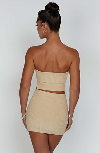 Jaz Mini Skirt - Beige - glavon