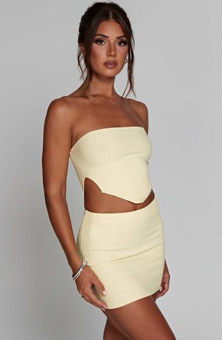 Jaz Mini Skirt - Lemon - glavon