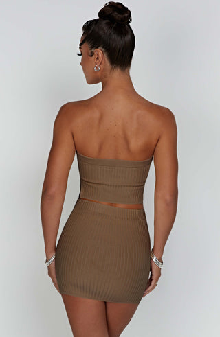 Jaz Mini Skirt - Mocha - glavon