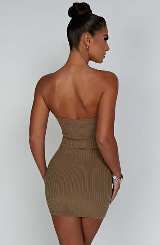 Jaz Mini Skirt - Mocha - glavon