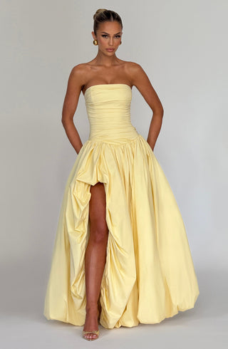Jillian Maxi Dress - Lemon - glavon