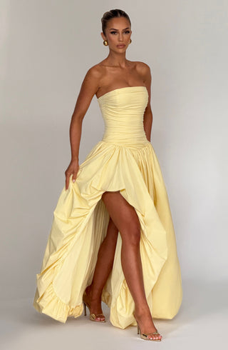 Jillian Maxi Dress - Lemon - glavon
