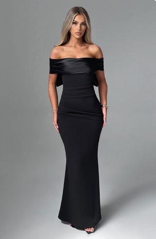 Joanna Maxi Dress - Black - glavon