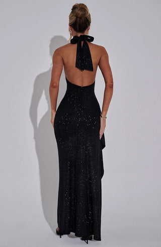 Joelle Maxi Dress - Black Sparkle - glavon