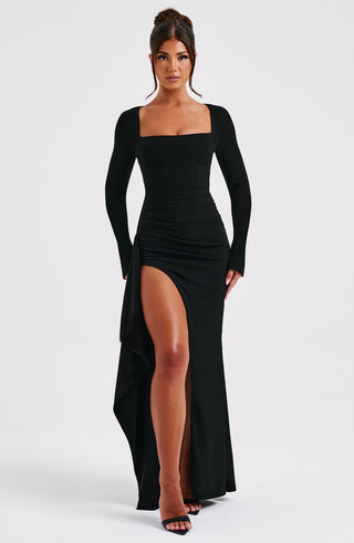 Jordana Maxi Dress - Black - glavon