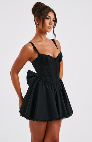 Josie Mini Dress - Black - glavon