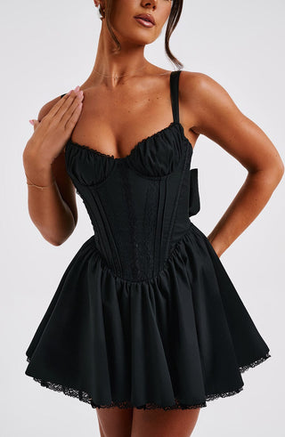 Josie Mini Dress - Black - glavon