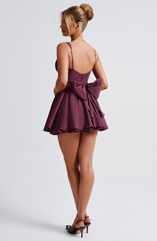 Josie Mini Dress - Cherry Lacquer - glavon