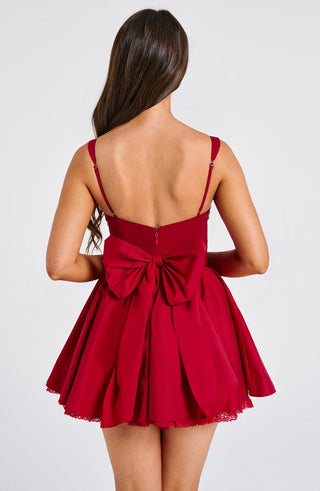 Josie Mini Dress - Red - glavon