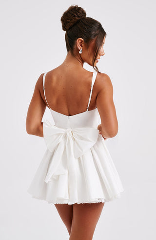 Josie Mini Dress - White - glavon