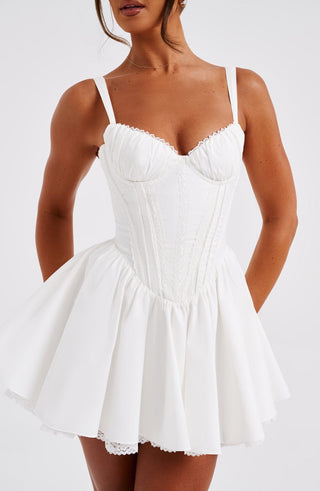 Josie Mini Dress - White - glavon