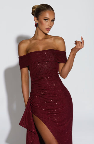 Joyce Maxi Dress - Wine Sparkle - glavon
