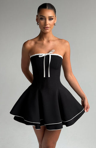 Juno Mini Dress - Black/White - glavon