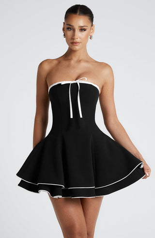 Juno Mini Dress - Black/White - glavon