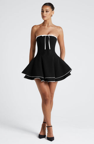Juno Mini Dress - Black/White - glavon