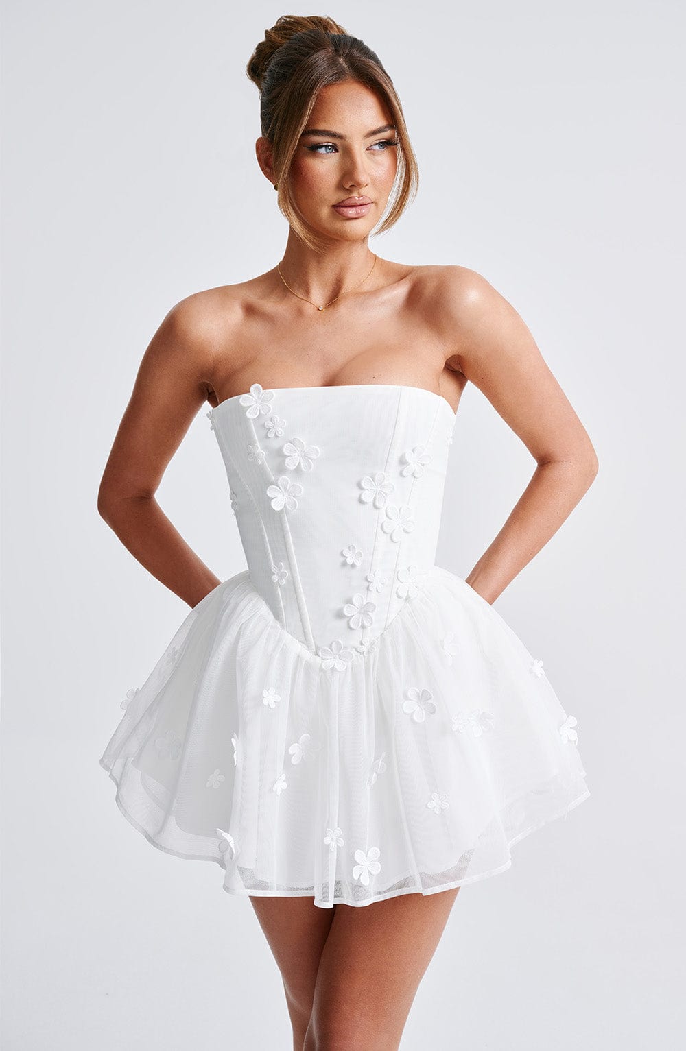 Justina Playsuit - Ivory - Napalia