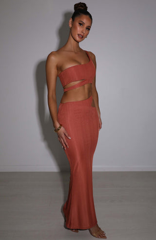 Kaela Maxi Skirt - Rust - glavon