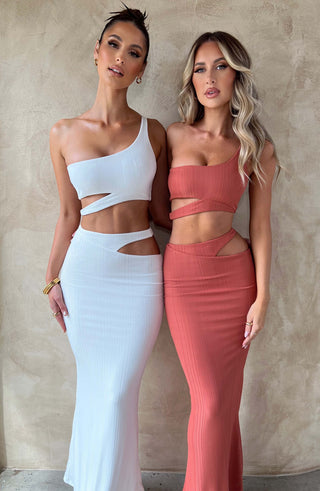 Kaela Maxi Skirt - Rust - glavon