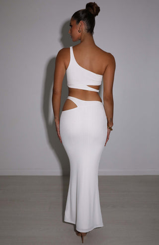 Kaela Maxi Skirt - White - glavon