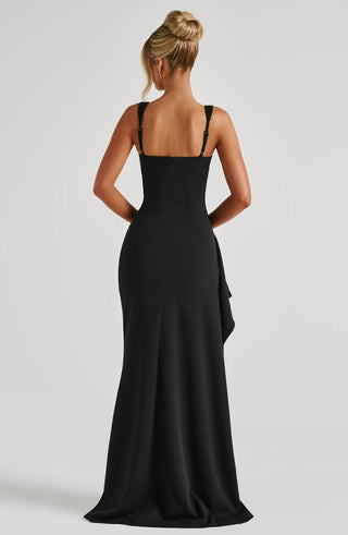Katana Maxi Dress - Black - glavon