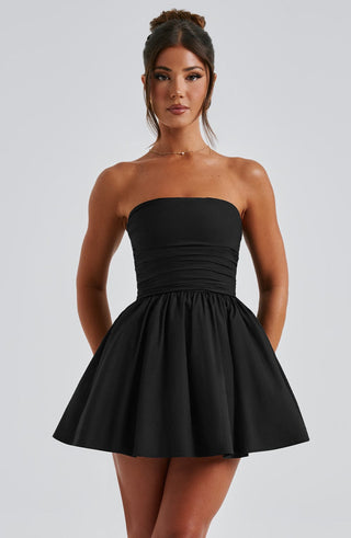 Katrina Mini Dress - Black - glavon