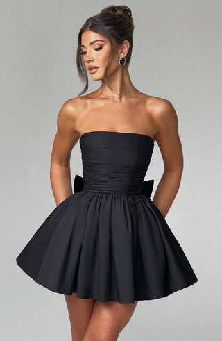 Katrina Mini Dress - Black - glavon