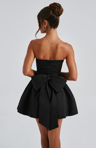 Katrina Mini Dress - Black - glavon