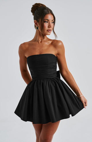 Katrina Mini Dress - Black - glavon