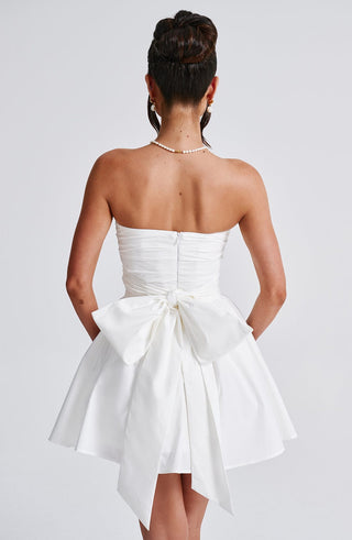 Katrina Mini Dress - Ivory - glavon
