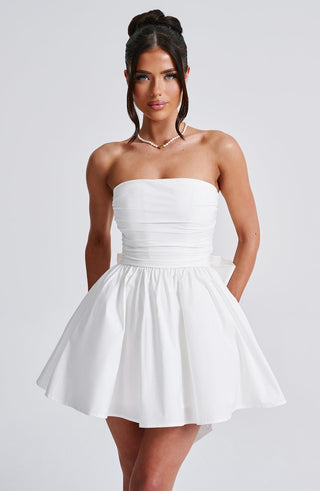 Katrina Mini Dress - Ivory - glavon