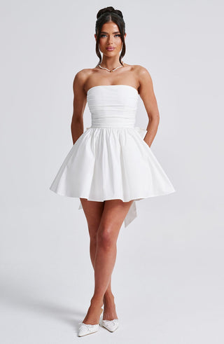 Katrina Mini Dress - Ivory - glavon