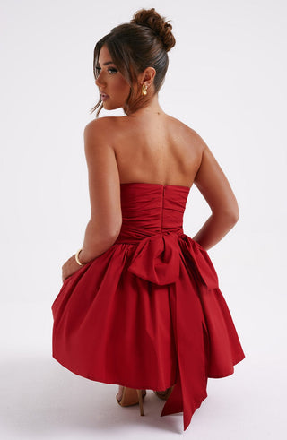 Katrina Mini Dress - Red - glavon