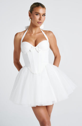 Keely Mini Dress - Ivory - glavon