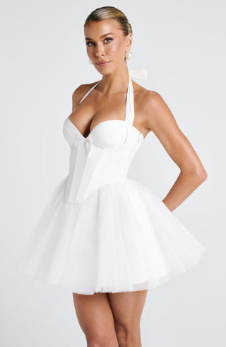 Keely Mini Dress - Ivory - glavon