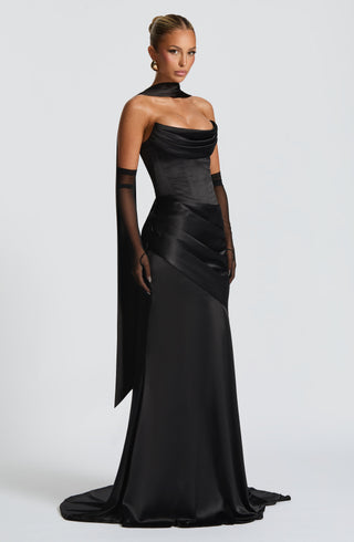 Kensington Maxi Dress - Black - glavon