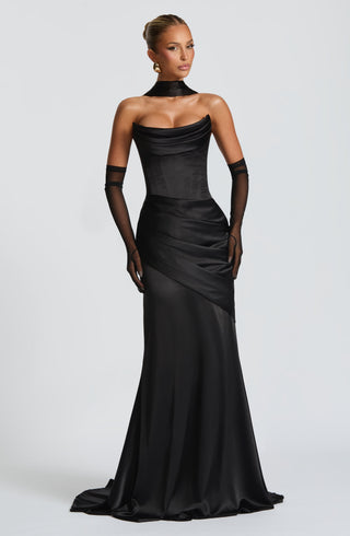 Kensington Maxi Dress - Black - glavon
