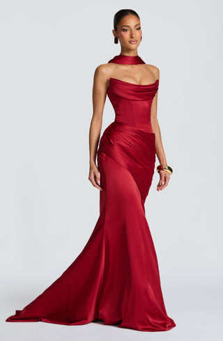 Kensington Maxi Dress - Deep Red - glavon