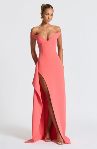 Khalesia Maxi Dress - Coral Pink - glavon