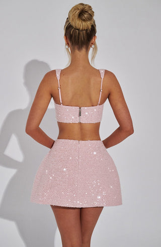 Kiri Mini Skirt - Blush - glavon