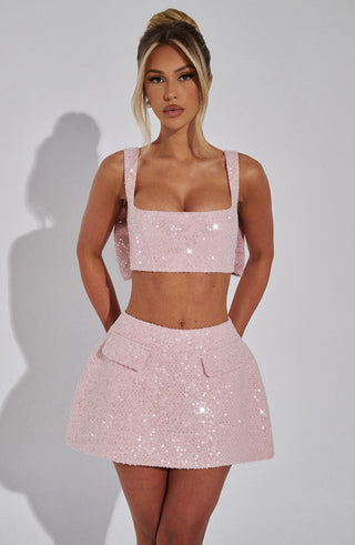 Kiri Mini Skirt - Blush - glavon