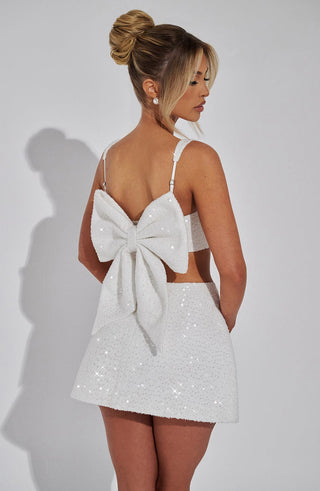 Kiri Mini Skirt - Ivory - glavon